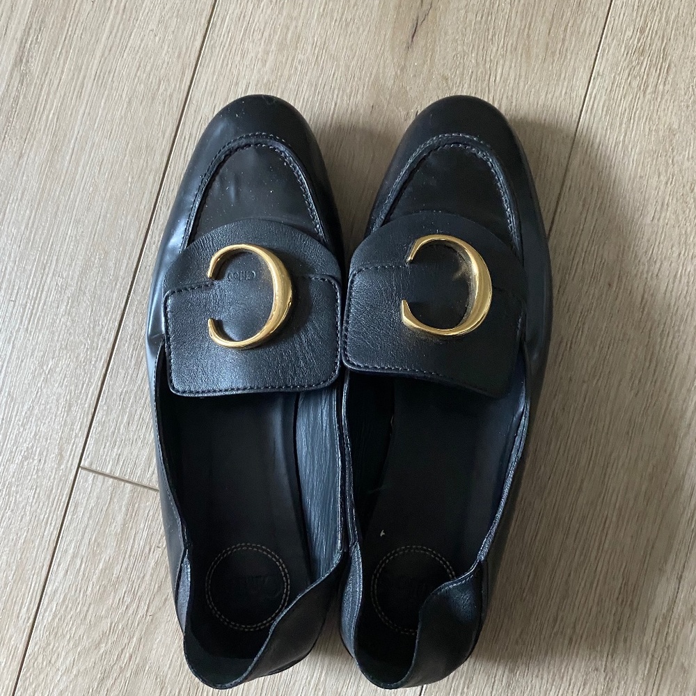 Chloe C leather loafers
